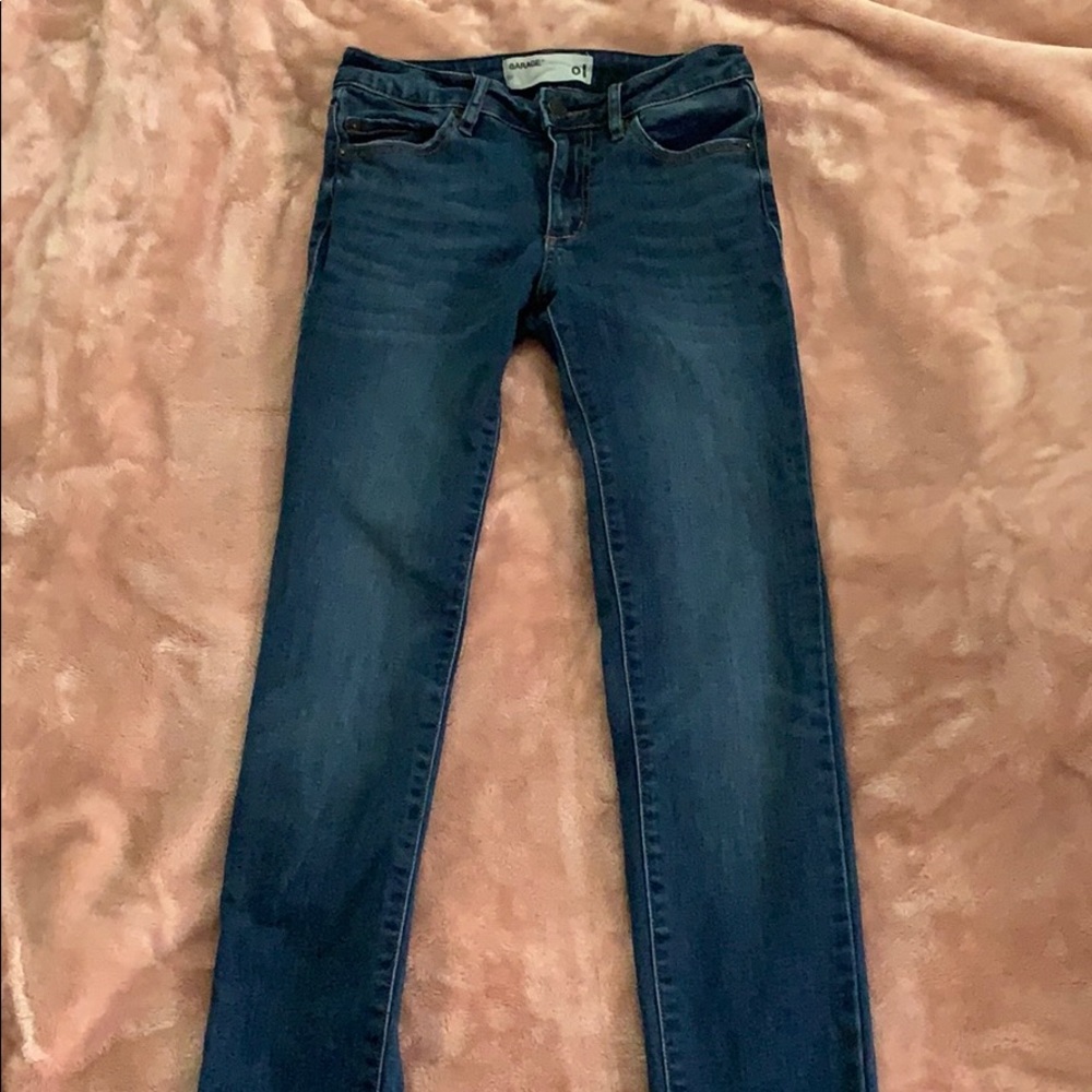 Dark wash garage jeans